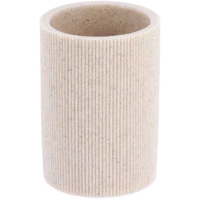 TENDANCE Portaspazzolini in resina rigata naturale - Porta spazzolini TENDANCE Portaspazzolini in resina rigata naturale - Porta spazzolini