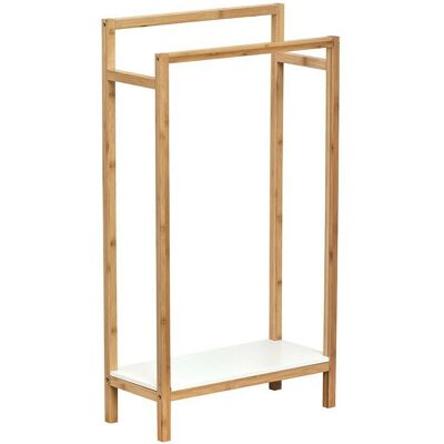Nuovo Blanc - Bamboo Rack - 20 cm - Double bars - towel rack - Publicité Nuovo Blanc - Bamboo Rack - 20 cm - Double bars - towel rack - Publicité