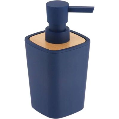 TENDANCE - Dispenser di sapone blu navy - ABS e bambù - 380ml TENDANCE - Dispenser di sapone blu navy - ABS e bambù - 380ml