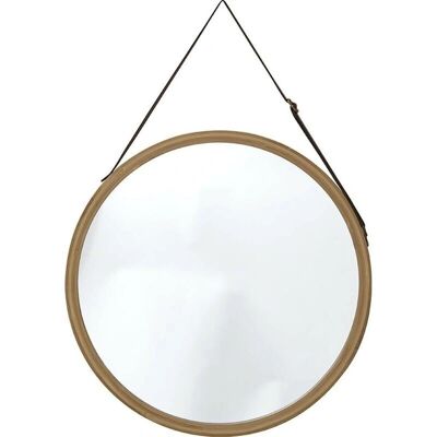 TENDANCE Bambus Badezimmer Spiegel - Durchmesser 38cm - Hängend TENDANCE Bambus Badezimmer Spiegel - Durchmesser 38cm - Hängend