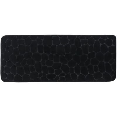 TENDANCE Tappetino in microfibra di memoria ciottoli 45x120 cm - nero TENDANCE Tappetino in microfibra di memoria ciottoli 45x120 cm - nero