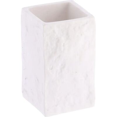Porta spazzolini effetto pietra bianca - Accessorio bagno Porta spazzolini effetto pietra bianca - Accessorio bagno