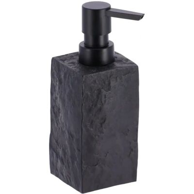 Dispenser di sapone quadrato nero - Effetto pietra - 260ml Dispenser di sapone quadrato nero - Effetto pietra - 260ml