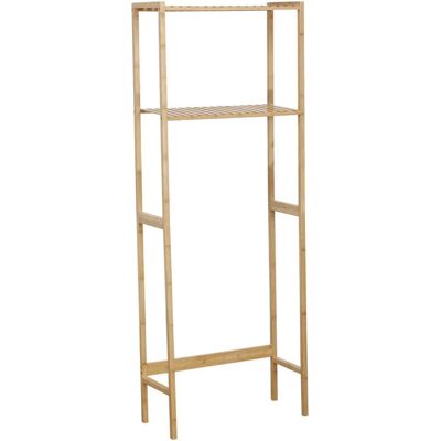 Armoire de salle de bain en bambou Tendance - 2 étagères - 161cm - Publicité Armoire de salle de bain en bambou Tendance - 2 étagères - 161cm - Publicité