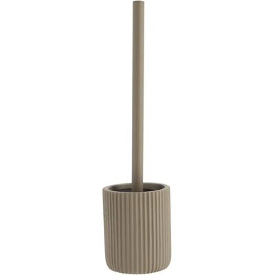 TENDANCE - Streifengefertigte Polyrésine WC-Bürste - Taupe TENDANCE - Streifengefertigte Polyrésine WC-Bürste - Taupe