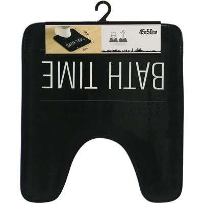 TENDANCE Neo Retro Schwarz Mikrofaser Badmatte - Badezimmermatte TENDANCE Neo Retro Schwarz Mikrofaser Badmatte - Badezimmermatte