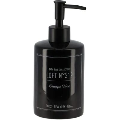 TENDANCE - Runder Dolomit-Seifenspender - 320ml - Schwarz TENDANCE - Runder Dolomit-Seifenspender - 320ml - Schwarz