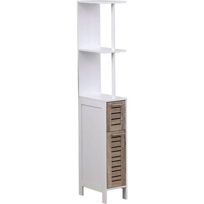 Mobiletto bianco MDF Tendance - 2 mensole e ante - Arredo bagno Mobiletto bianco MDF Tendance - 2 mensole e ante - Arredo bagno