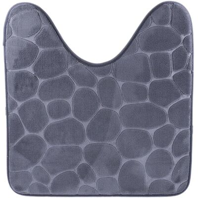 TENDANCE - Contour Pebble - 45x50 - Gris Foncé - Tapis de bain - Publicité TENDANCE - Contour Pebble - 45x50 - Gris Foncé - Tapis de bain - Publicité