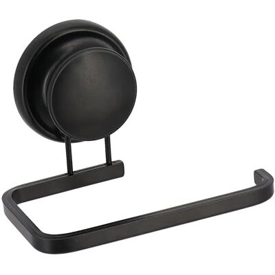 Porta rotolo carta igienica in alluminio nero TENDANCE - Ventosa extra adesiva Porta rotolo carta igienica in alluminio nero TENDANCE - Ventosa extra adesiva