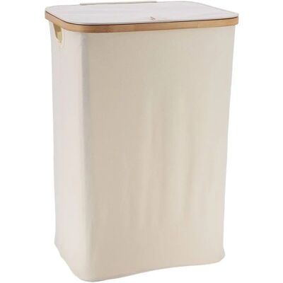 TENDANCE - Carrello portabiancheria rettangolare pieghevole - 70L TENDANCE - Carrello portabiancheria rettangolare pieghevole - 70L