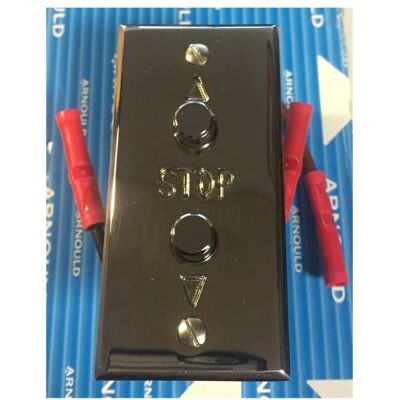 Arnould 471V21C09 - Double Push Button - Mirror Steel - Switch Arnould 471V21C09 - Double Push Button - Mirror Steel - Switch
