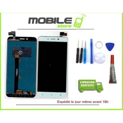 Écran tactile LCD blanc Asus Zenfone 3 Max Plus ZC553KL + chassis - Assemblage écran smartphone - Publicité Écran tactile LCD blanc Asus Zenfone 3 Max Plus ZC553KL + chassis - Assemblage écran smartphone - Publicité
