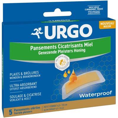 Pansements Miel Urgo 5U - Soins des plaies - Publicité Pansements Miel Urgo 5U - Soins des plaies - Publicité