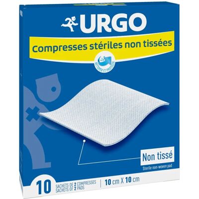 Urgo Compresses Stériles en Tissu Non Tissé 10x10cm - Pansement Médical - Publicité Urgo Compresses Stériles en Tissu Non Tissé 10x10cm - Pansement Médical - Publicité