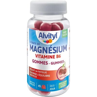 Alvityl Magnesium Gummies Kirsche - Unterstützt Nervensystem - Zuckerfrei - 45 Stück Alvityl Magnesium Gummies Kirsche - Unterstützt Nervensystem - Zuckerfrei - 45 Stück