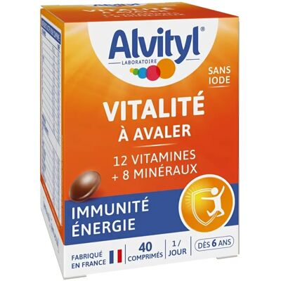 Alvityl Vitalité 40 Comprimés - Compléments Alimentaires - Publicité Alvityl Vitalité 40 Comprimés - Compléments Alimentaires - Publicité