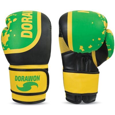 Gants de Boxe DORAWON - 10 oz - Unisexe - Noir - Publicité Gants de Boxe DORAWON - 10 oz - Unisexe - Noir - Publicité