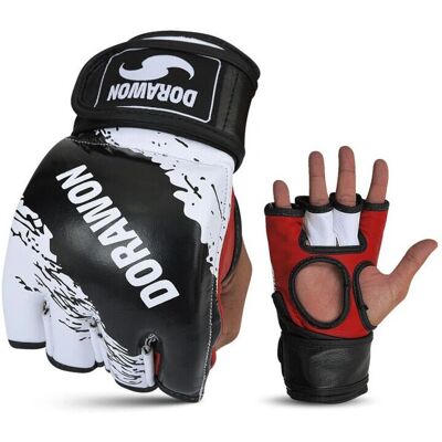 Gants MMA DORAWON - Blanc - L - Publicité Gants MMA DORAWON - Blanc - L - Publicité