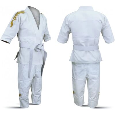 Kimono de Judo Unisexe pour Enfants DORAWON - 150cm - Blanc - Style Traditionnel - Publicité Kimono de Judo Unisexe pour Enfants DORAWON - 150cm - Blanc - Style Traditionnel - Publicité