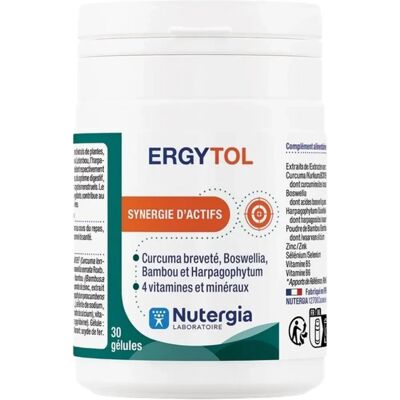 Nutergia Ergytol - 30 Vegetarische Capsules - Ondersteunt Gewrichten & Spijsvertering Nutergia Ergytol - 30 Vegetarische Capsules - Ondersteunt Gewrichten & Spijsvertering
