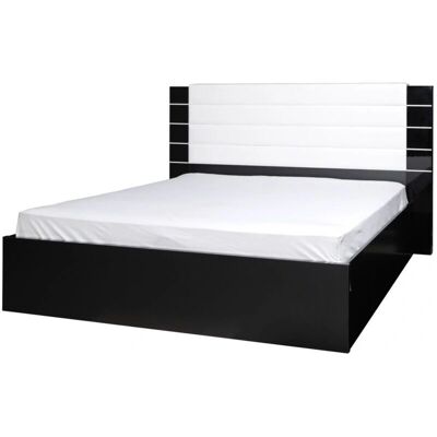 Meublorama - LINA - 160x200 - Cabecera bicolor - Cama Meublorama - LINA - 160x200 - Cabecera bicolor - Cama