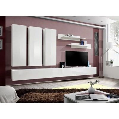 Meublorama FLY E1 Mobili TV Moderno Bianco Lucido Meublorama FLY E1 Mobili TV Moderno Bianco Lucido