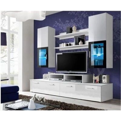Meublorama - MINI - Blanco - 200x190x45 cm - Wall unit Meublorama - MINI - Blanco - 200x190x45 cm - Wall unit