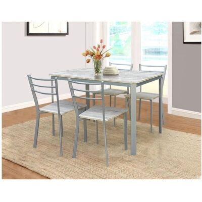 MEUBLORAMA - ATENE - 110x75x70 - Gris-Sonoma - Dining set MEUBLORAMA - ATENE - 110x75x70 - Gris-Sonoma - Dining set
