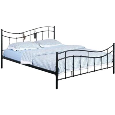 Meublorama - ODETTE - Schwarz - 140x200 cm - Bed Meublorama - ODETTE - Schwarz - 140x200 cm - Bed