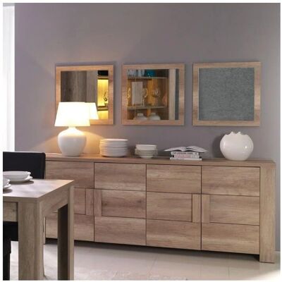 Meublorama Modèle FARRA Buffet 4 Portes avec 3 Miroirs - Publicité Meublorama Modèle FARRA Buffet 4 Portes avec 3 Miroirs - Publicité