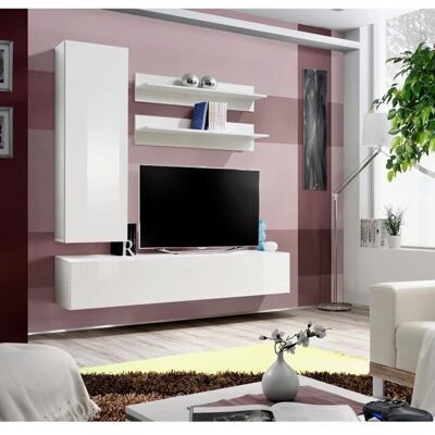 Mueble de TV colgante FLY H1 blanco - Moderno y minimalista Mueble de TV colgante FLY H1 blanco - Moderno y minimalista