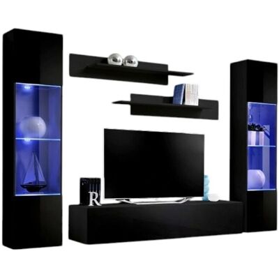 Meublorama FLY A3 Meuble TV Noir Brillant - Design Moderne - Publicité Meublorama FLY A3 Meuble TV Noir Brillant - Design Moderne - Publicité
