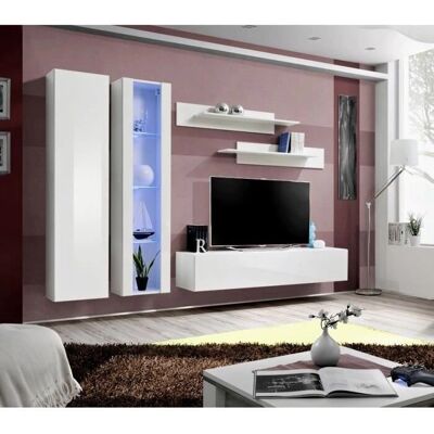 Meublorama FLY A4 Mueble TV Blanco Brillante - TV Stand Meublorama FLY A4 Mueble TV Blanco Brillante - TV Stand