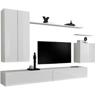 Meublorama - SWITCH II - Blanco brillo - MDF - Conjunto de muebles Meublorama - SWITCH II - Blanco brillo - MDF - Conjunto de muebles