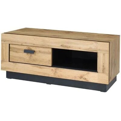 MEUBLORAMA - MALAGA - roble Wotan - negro - TV cabinet MEUBLORAMA - MALAGA - roble Wotan - negro - TV cabinet