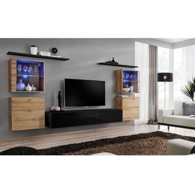 Meublorama - SWITCH XIV - Brilliant black - Entertainment unit Meublorama - SWITCH XIV - Brilliant black - Entertainment unit