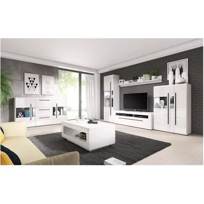 Meublorama - BREDA - 160 cm - Bianco opaco - Mensola a parete Meublorama - BREDA - 160 cm - Bianco opaco - Mensola a parete