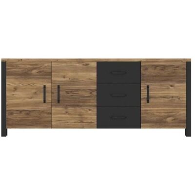 Meublorama Darwin 190cm Buffet - Pino e Nero Opaco Meublorama Darwin 190cm Buffet - Pino e Nero Opaco