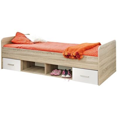 Meublorama - DENVER - 90x200 - Oak White - Bed Meublorama - DENVER - 90x200 - Oak White - Bed