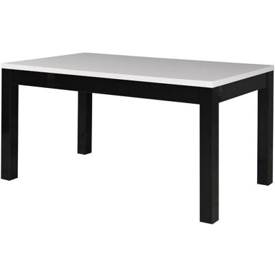 Meublorama - Fabio - Nero Bianco - 160 cm Table Meublorama - Fabio - Nero Bianco - 160 cm Table