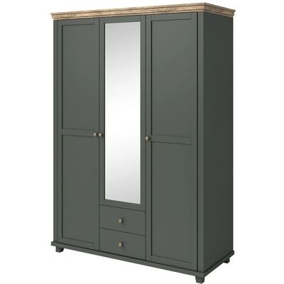 Meublorama - ASSIA 150x220 - Verde oliva e rovere - Wardrobe Meublorama - ASSIA 150x220 - Verde oliva e rovere - Wardrobe