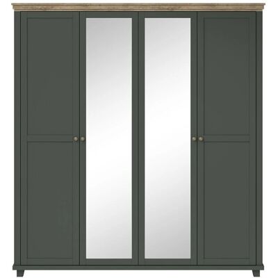 Meublorama - Armoire 200x220 - Khaki grün Eiche - Wardrobe Meublorama - Armoire 200x220 - Khaki grün Eiche - Wardrobe