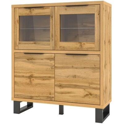 Meublorama MILO - Quercia - 2 ante - L120xH140xP45 cm - Sideboard Meublorama MILO - Quercia - 2 ante - L120xH140xP45 cm - Sideboard