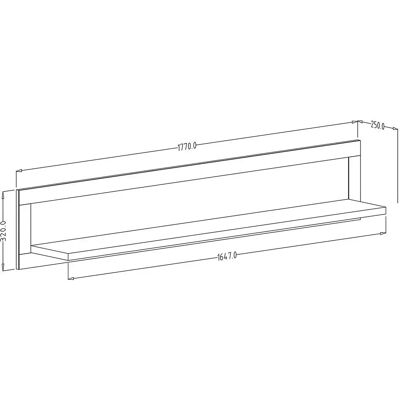 Meublorama - ASSIA - Grün - 177 cm - Wall Shelf Meublorama - ASSIA - Grün - 177 cm - Wall Shelf