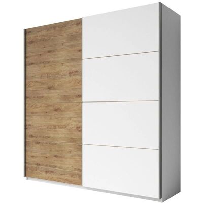 Meublorama - Floyd - Eiche - Weiß - Kleiderschrank Meublorama - Floyd - Eiche - Weiß - Kleiderschrank