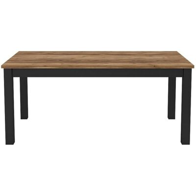 Meublorama - Tisch 180x95 DARWIN Kollektion - Kieferblatt - schwarze Beine Meublorama - Tisch 180x95 DARWIN Kollektion - Kieferblatt - schwarze Beine