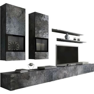 Meublorama Graues Schieferset für Wohnzimmer Meublorama Graues Schieferset für Wohnzimmer