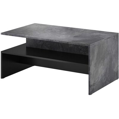 MEUBLORAMA - RAMOS - Schiefergrau und Schwarz - Couchtisch MEUBLORAMA - RAMOS - Schiefergrau und Schwarz - Couchtisch
