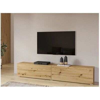 Meublorama EVA TV-Schrank - Eiche und Schwarz Meublorama EVA TV-Schrank - Eiche und Schwarz